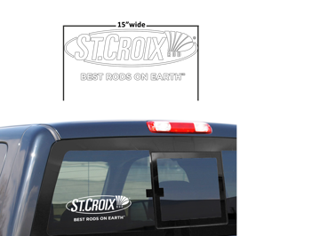 St. Croix 15" Classic White Decal