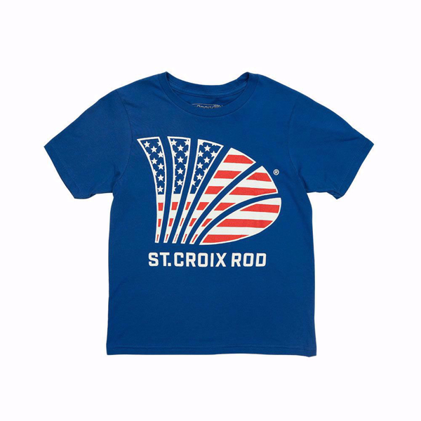 St Croix Rod logo in American flag colors